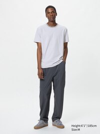 AIRism Cotton Striped Crew Neck T-Shirt (Contrast Trim)