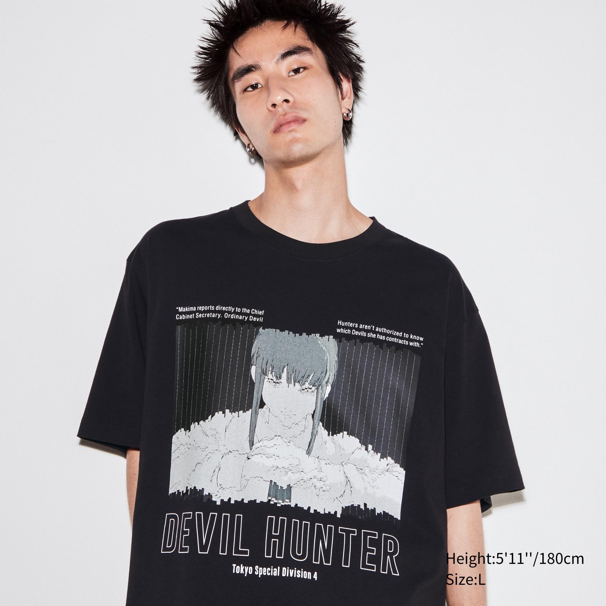 Chainsaw Man × Kosuke Kawamura UT (Oversized Short-Sleeve Graphic T-Shirt) (Makima) | Black | 3XL | Uniqlo US