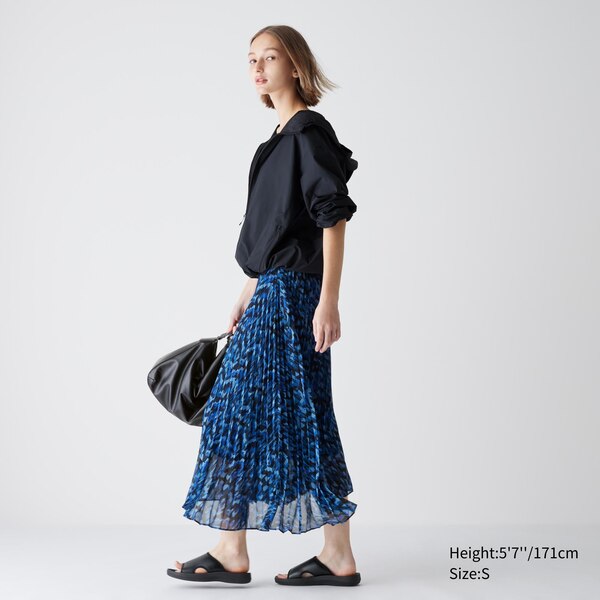 Pleated Printed Skirt | UNIQLO US