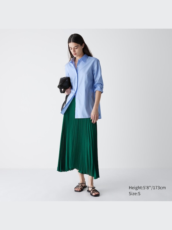 Pleated Printed Skirt