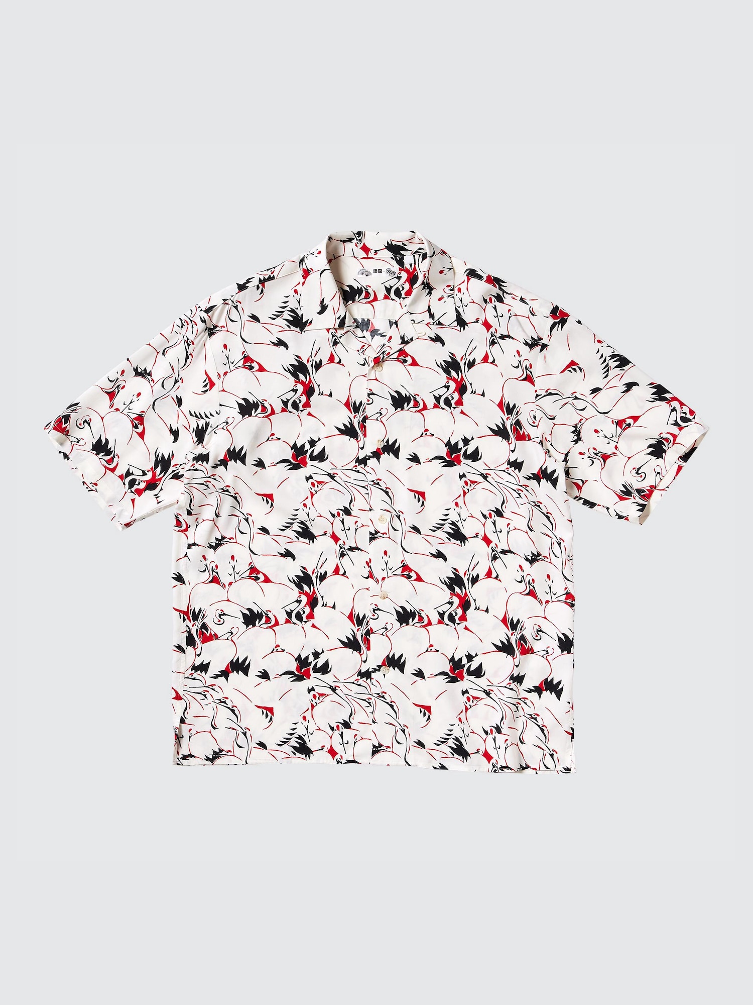 Printed Open Collar Short-Sleeve Shirt (Japanese Auspicious Symbol) |  UNIQLO US