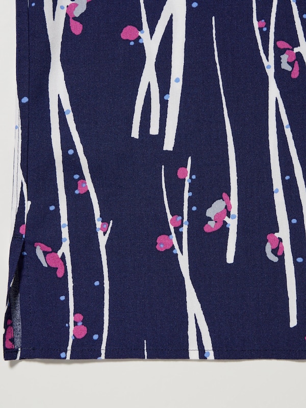 Printed Open Collar Short-Sleeve Shirt (Japanese Auspicious Symbol)