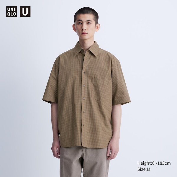 Checked Half-Sleeve Overshirt | UNIQLO US