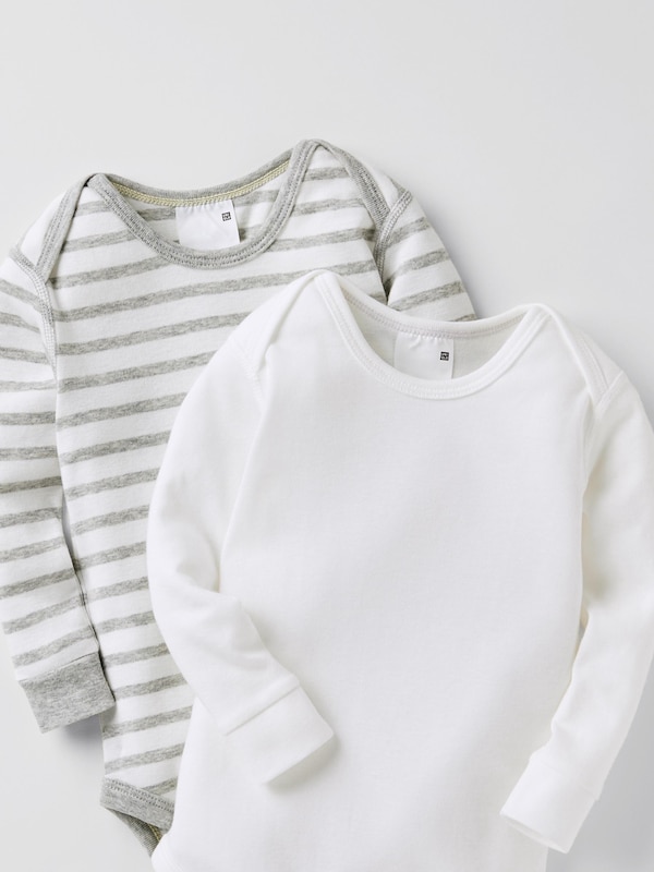 Baby Long Sleeve Bodysuit | Open Front