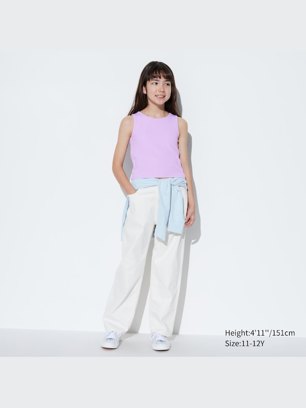 AIRism Cotton Ribbed Cropped Bra Tank Top | UNIQLO US