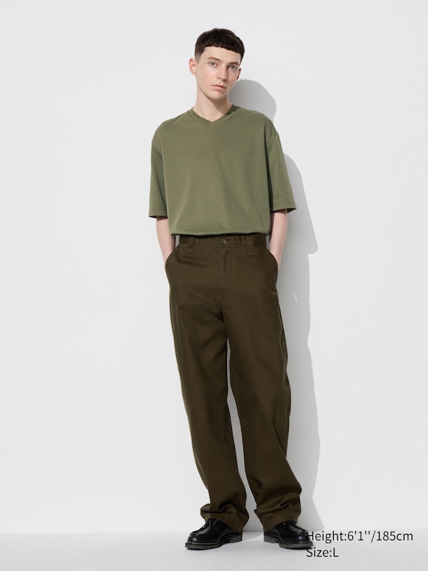 AIRism Cotton Oversized V-Neck Half-Sleeve T-Shirt | UNIQLO US