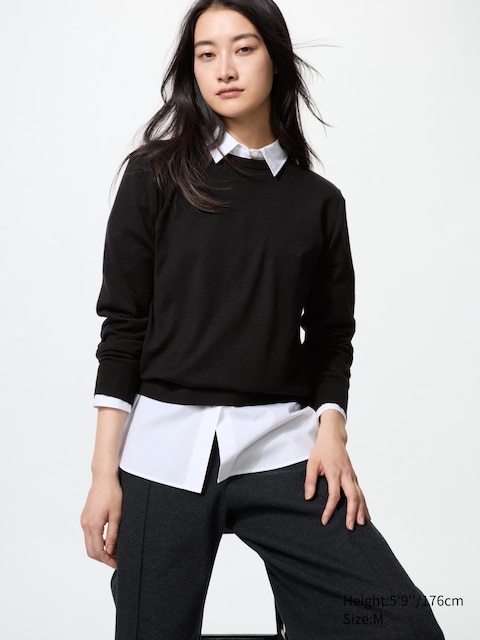 Свитер из мериноса Uniqlo black