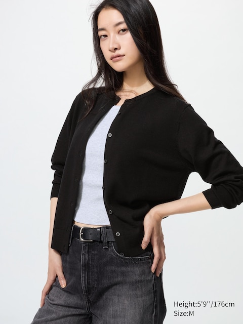 Кардиган из мериноса Uniqlo black
