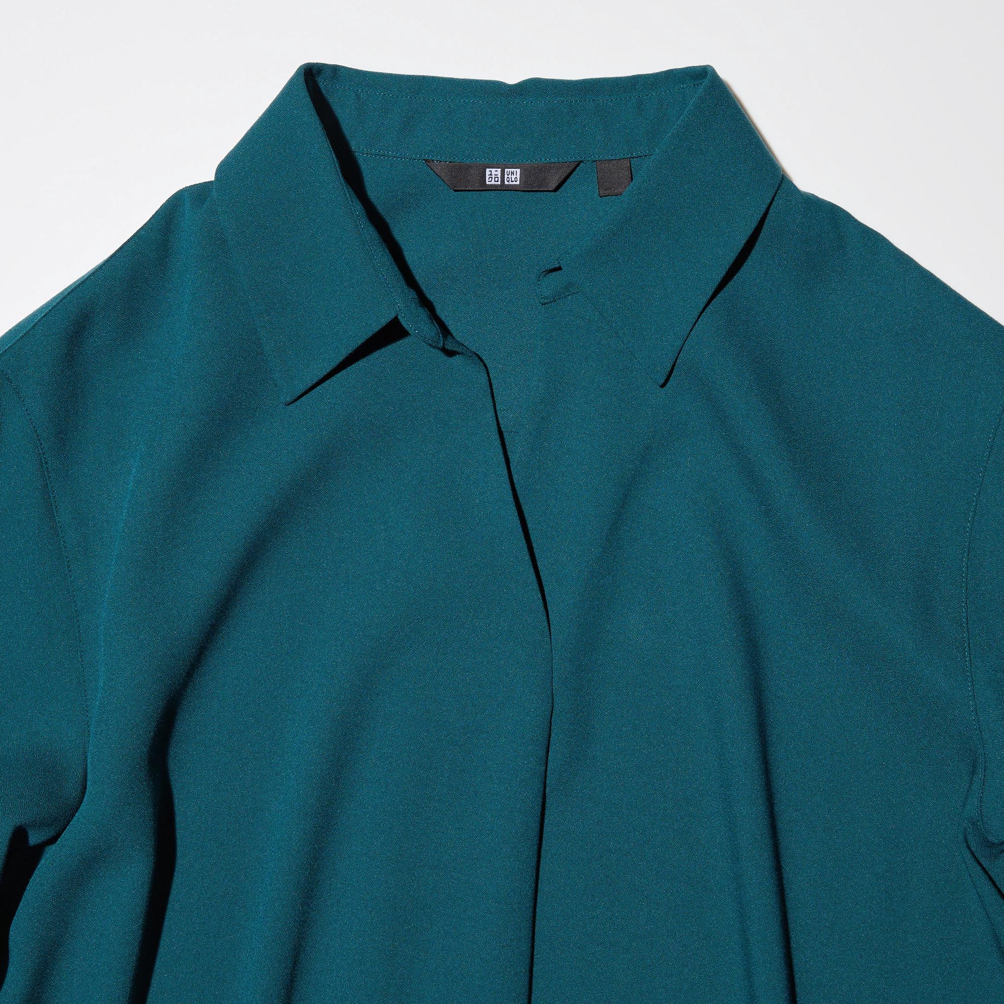 Rayon Skipper Collar Blouse | 3/4 Sleeve | UNIQLO US