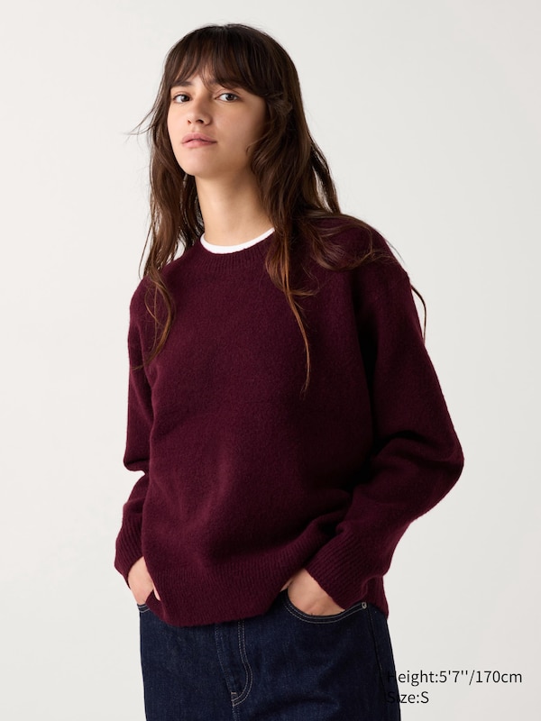 Souffle Yarn Crew Neck Sweater | UNIQLO US