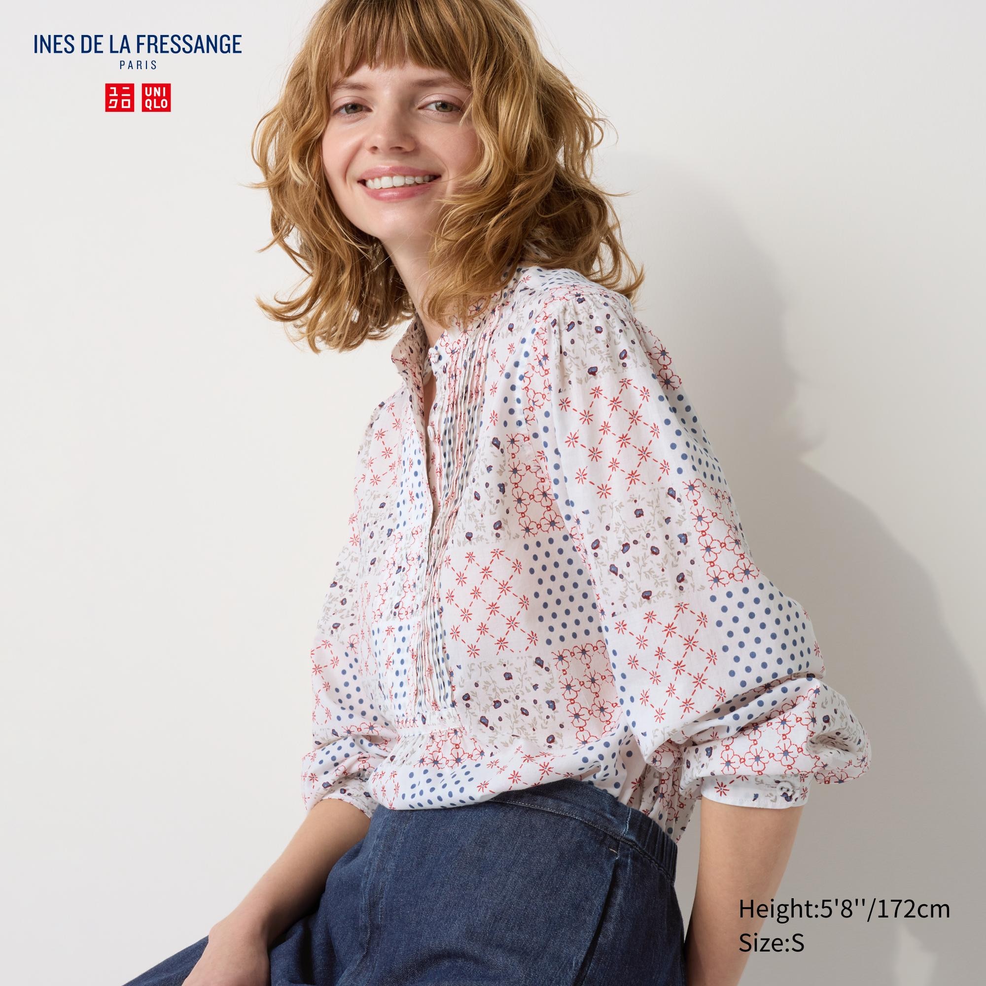 Pintuck Printed Blouse | UNIQLO US