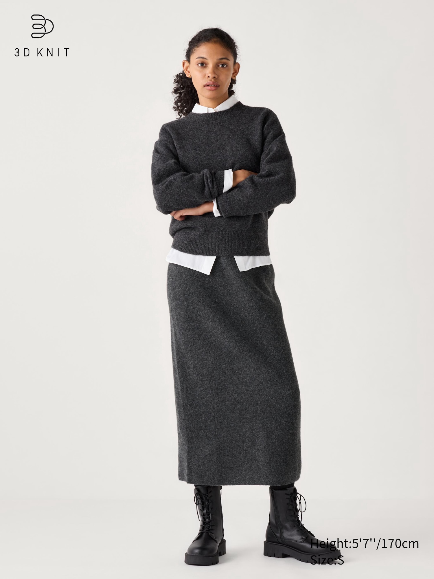 3D Knit Souffle Yarn Skirt | UNIQLO US