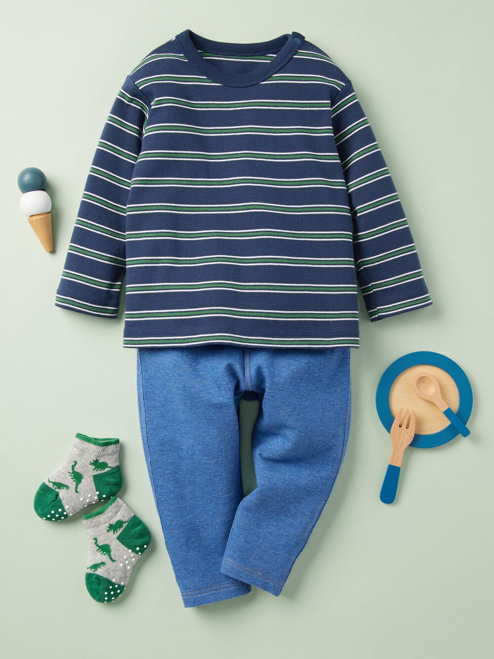 Uniqlo Baby Relaxed Leggings | Denim Like — фото 2