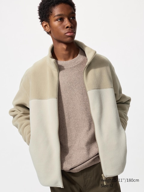 Uniqlo Fleece Full-Zip Jacket | Color Block