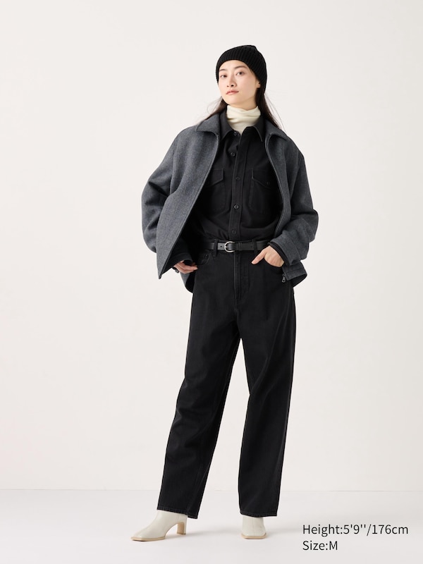 Single Collar Short Jacket | Herringbone