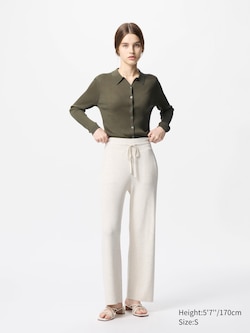 Washable Ribbed Knit Pants