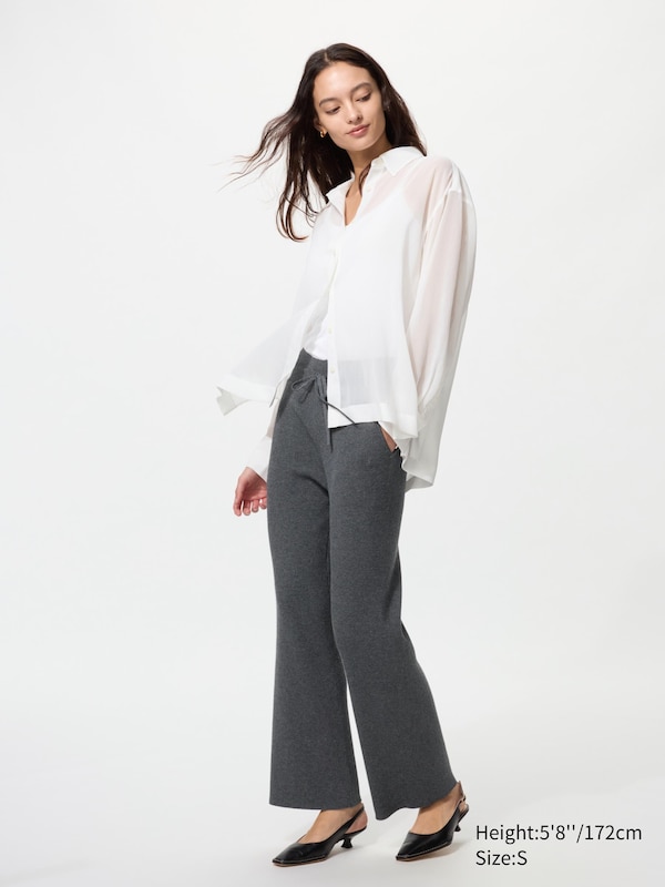 Washable Ribbed Knit Pants