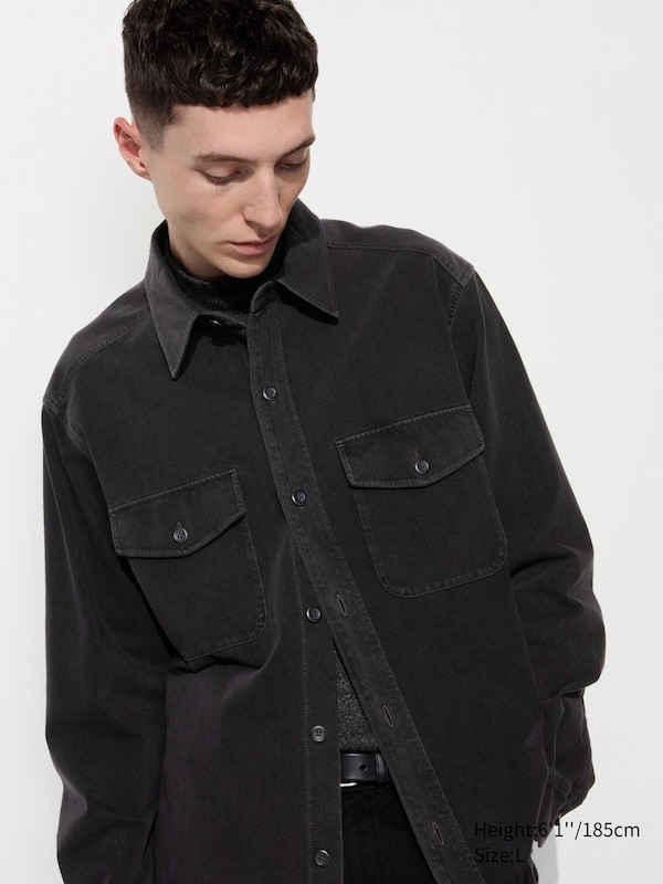 Jersey Overshirt | Denim | UNIQLO US