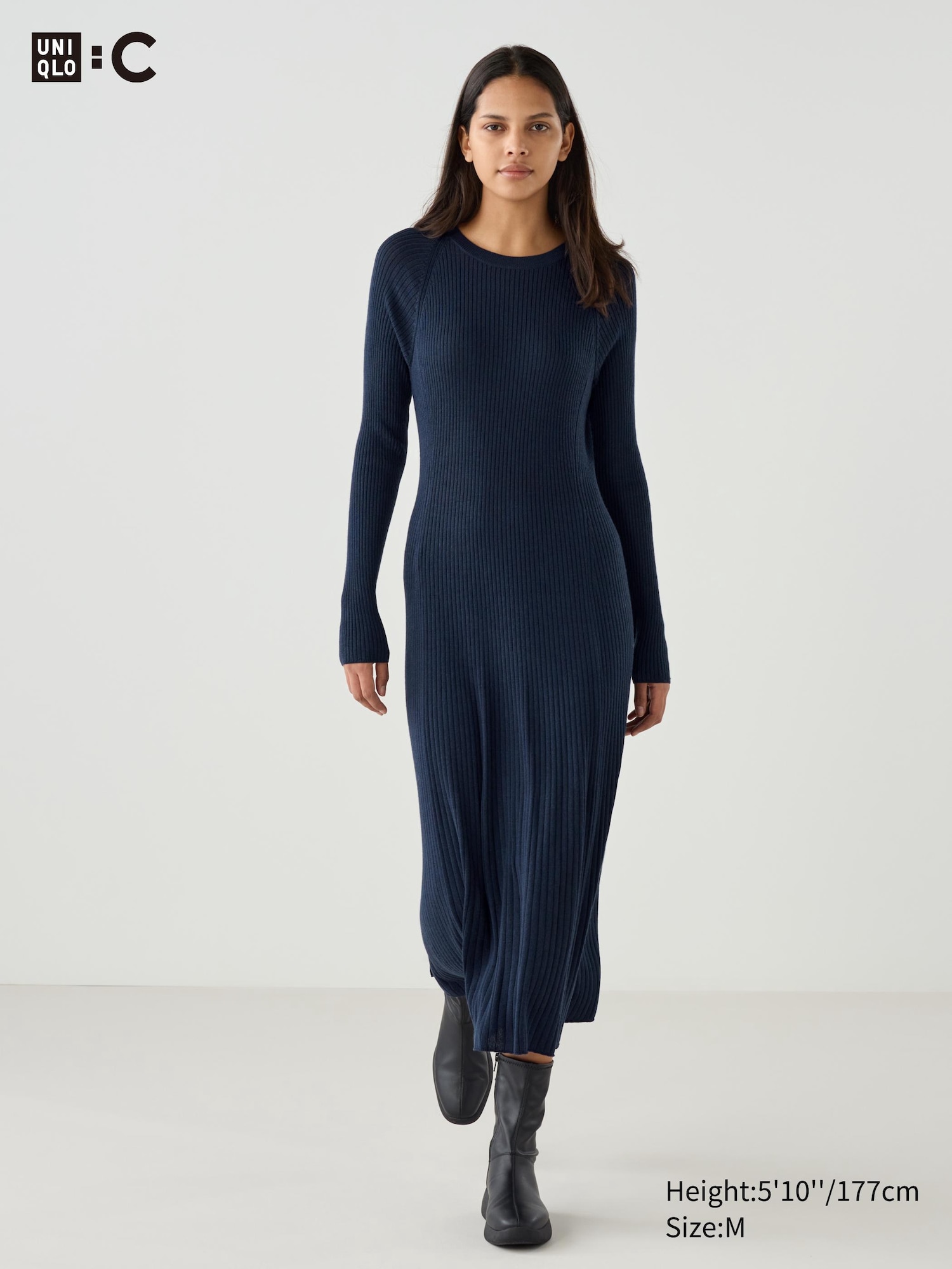 Merino Blend Ribbed Dress | UNIQLO US