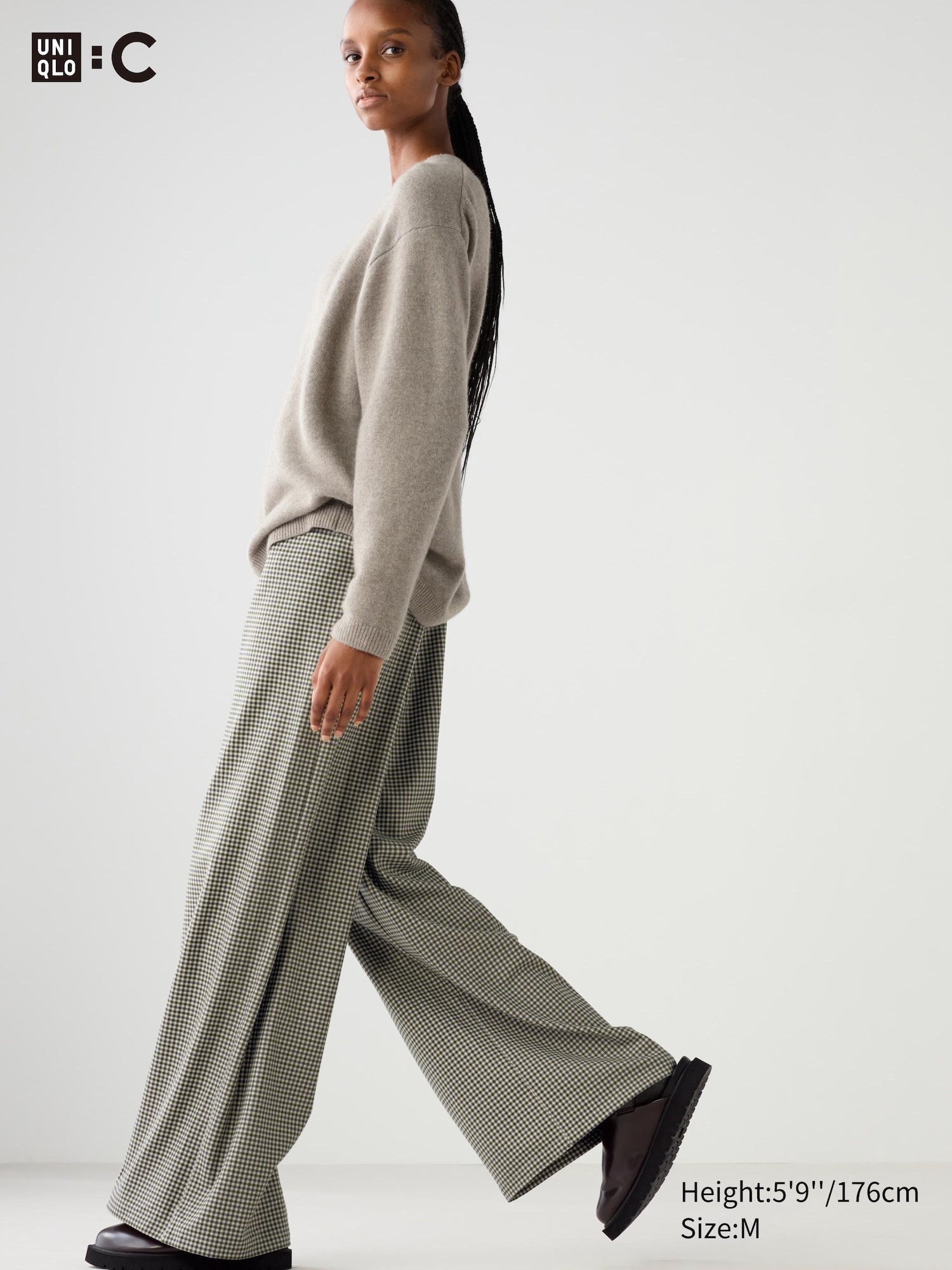 Easy Wide Pants | Checked | UNIQLO US