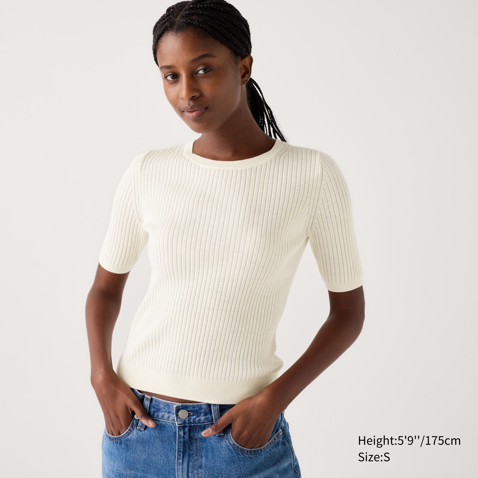 Merino Ribbed Sweater | Half Sleeve