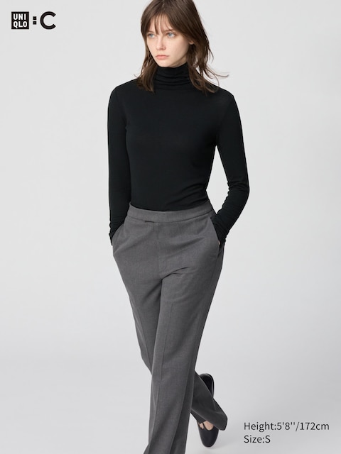 Водолазка из кашемировой смеси Uniqlo HEATTECH  black