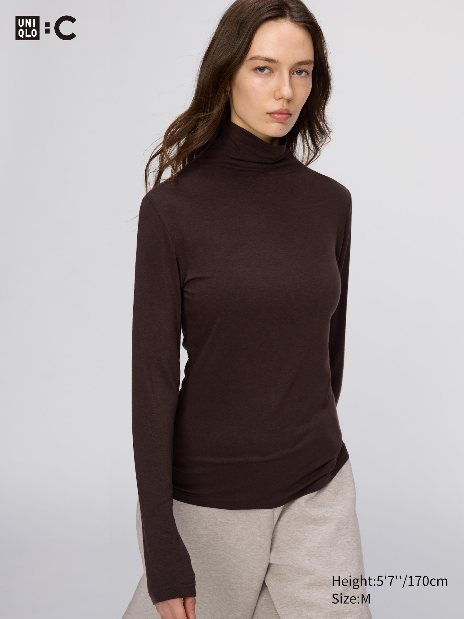 ユニクロ Women's HEATTECH Cashmere Blend T-Shirt | Extra Warm | Turtleneck