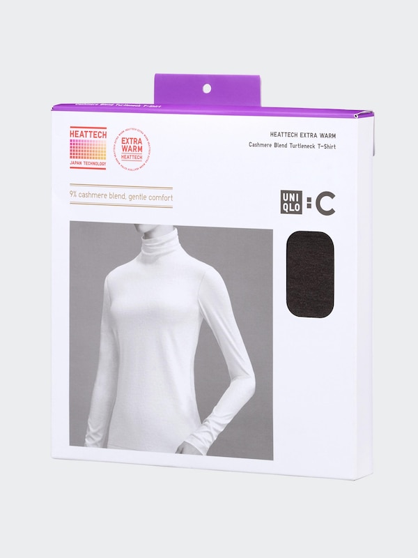 HEATTECH Cashmere Blend T-Shirt | Extra Warm | Turtleneck