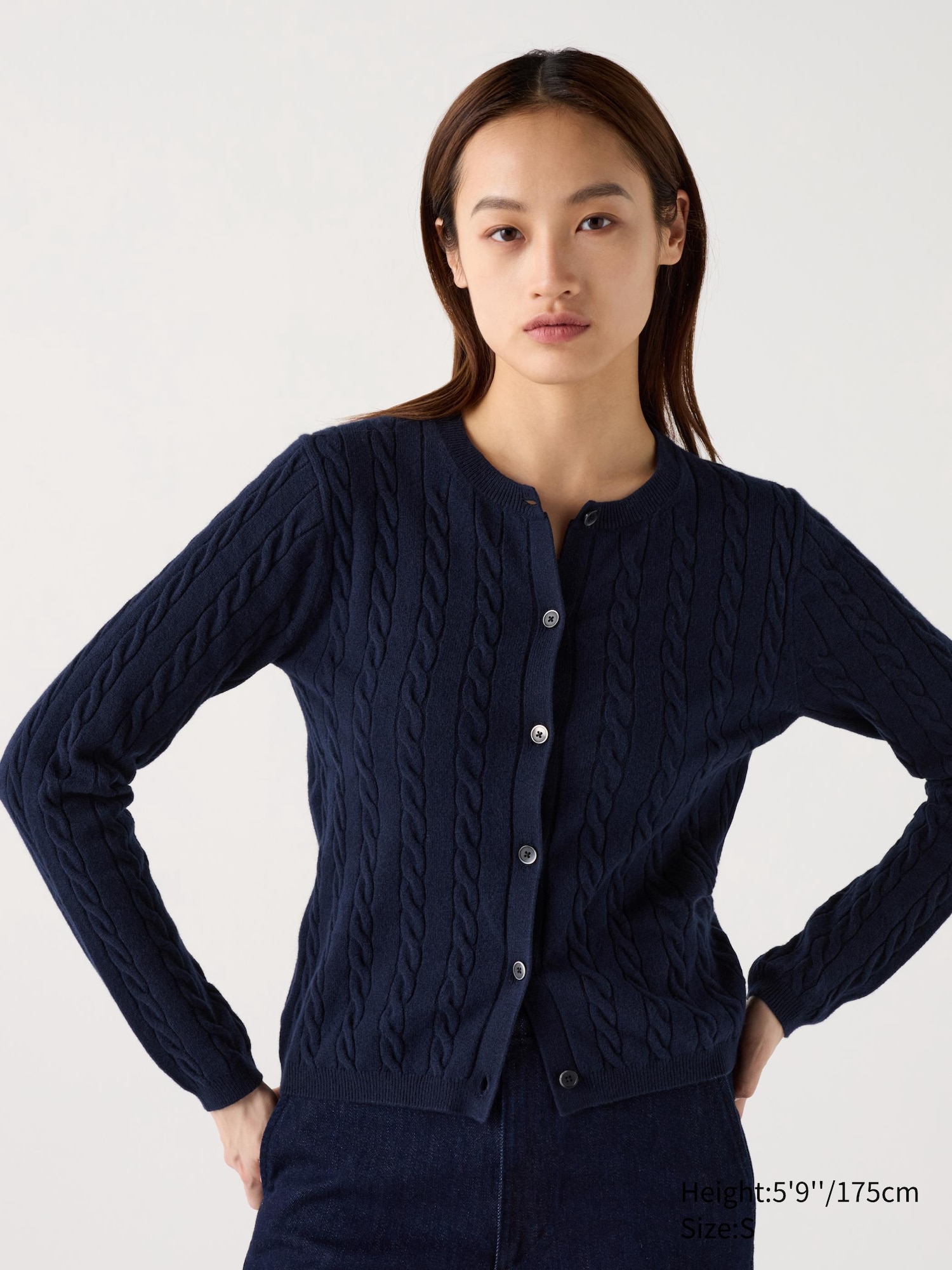 Navy cable cardigan hotsell