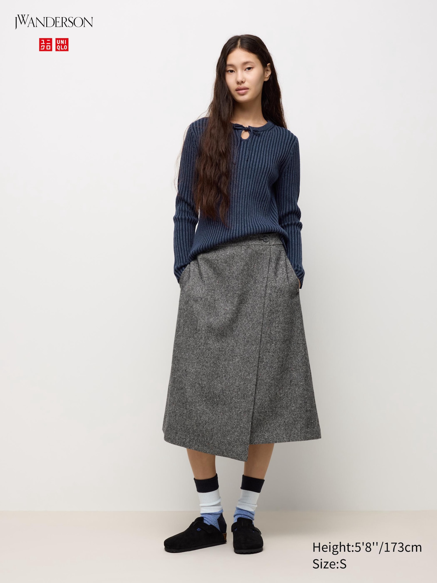 Wool Blend Wrap Skirt | Tweed | UNIQLO US