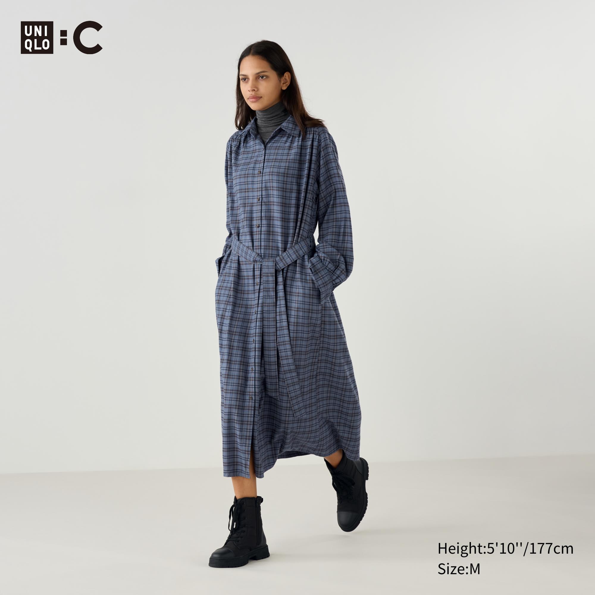 Belted Shirt Dress | Checked