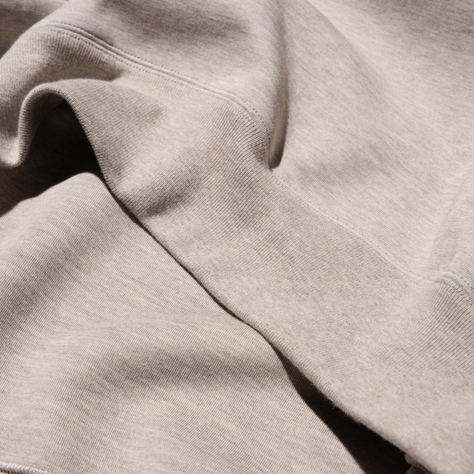 Crisp, supple cotton on the outside. Smooth and comfortable polyester on the inside.