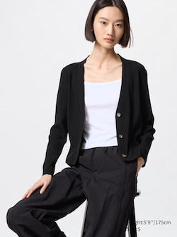 Washable Ribbed Knit Cardigan