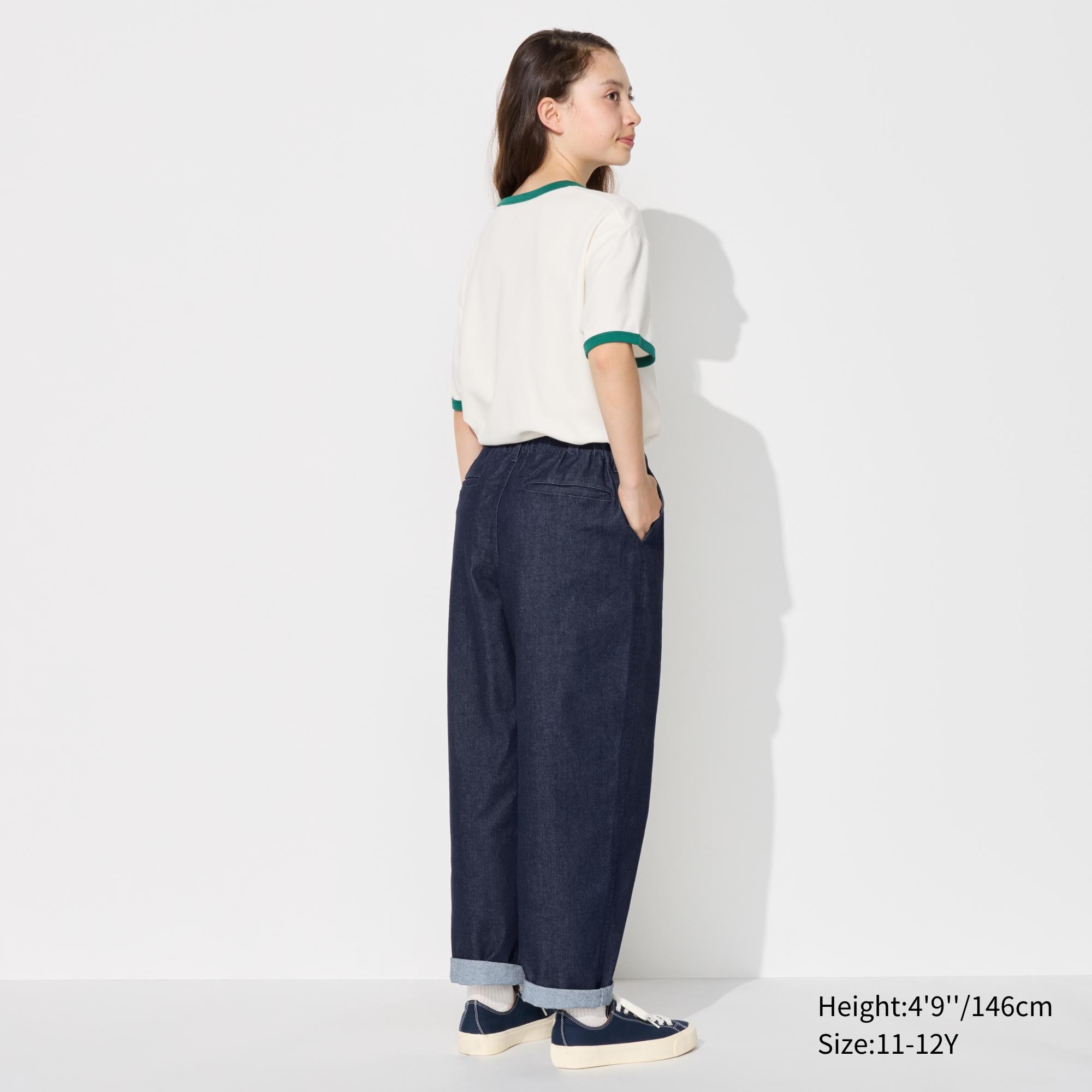 Pleated Wide Pants | Denim