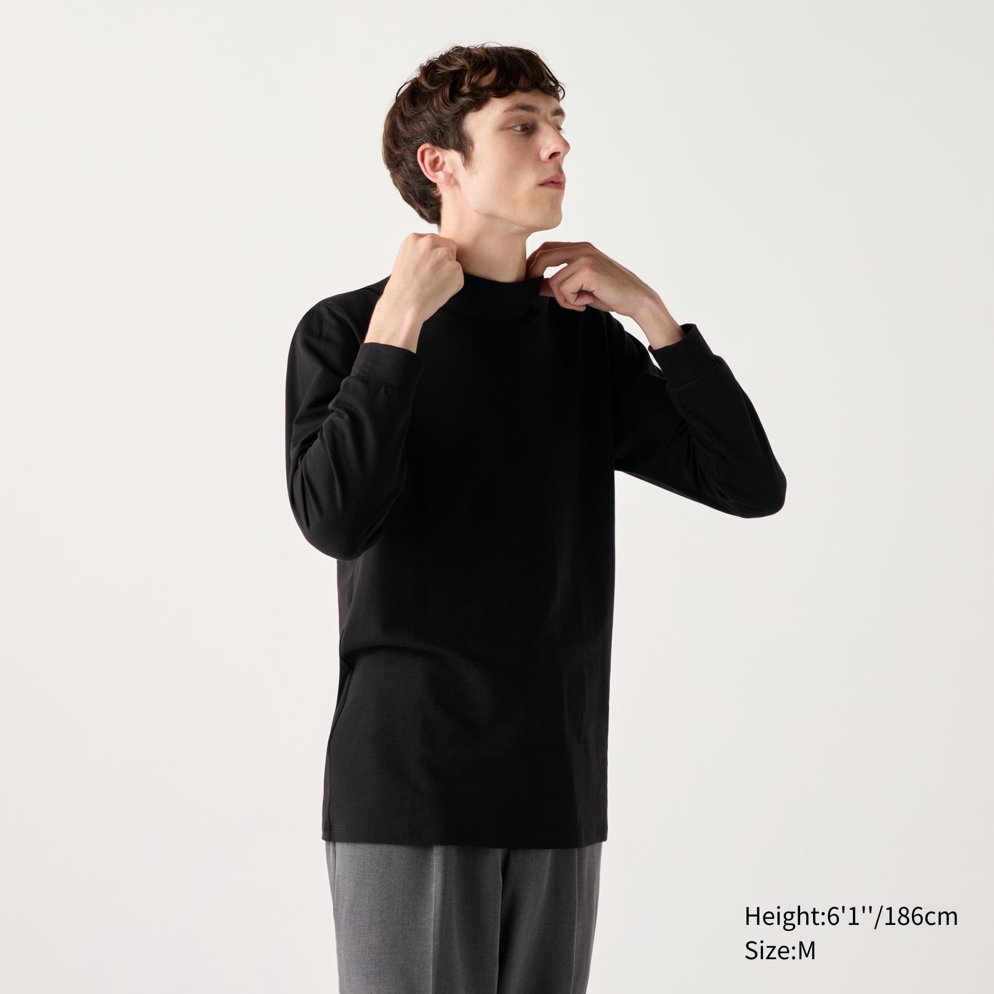 HEATTECH Cotton T-Shirt | Extra Warm Mock Neck