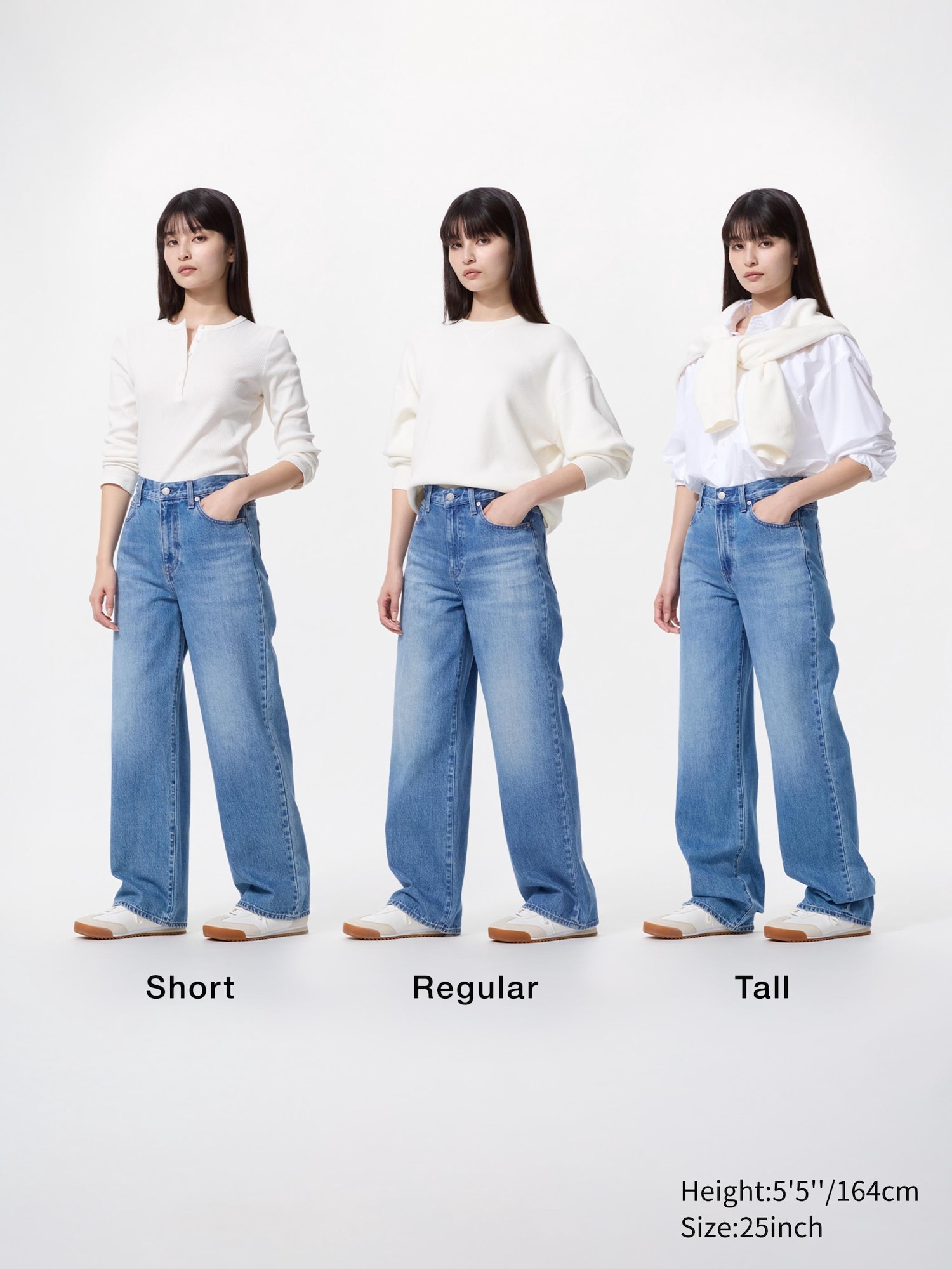 Women's Wide Straight Jeans | Short | UNIQLO US