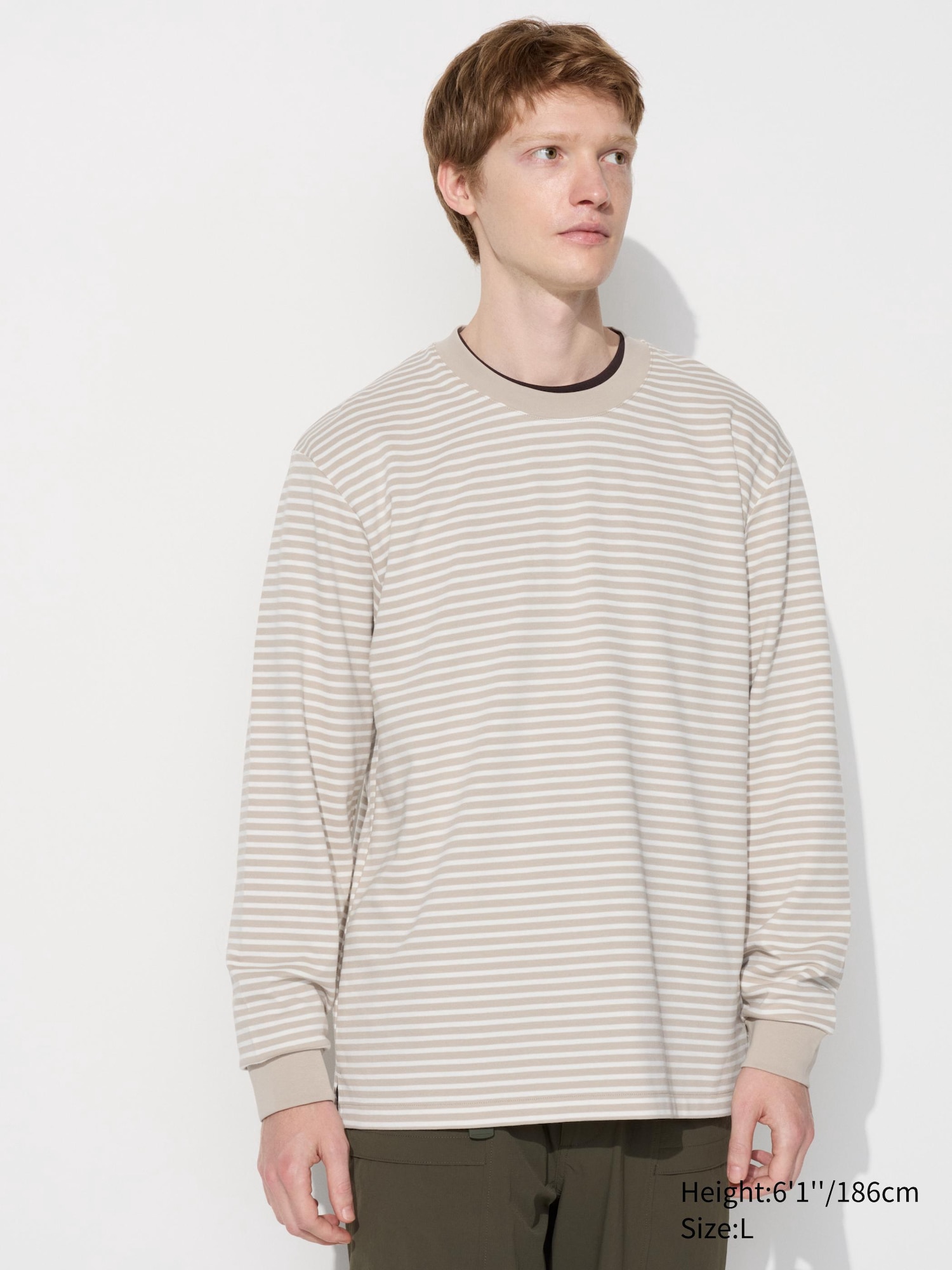 AIRism Cotton T-Shirt | Long Sleeve | Striped