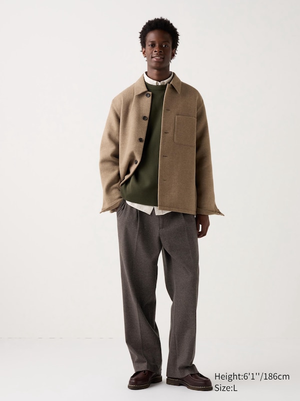 Pleated Wide Pants | Houndstooth | UNIQLO US