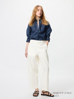 Linen Cotton Tapered Pants