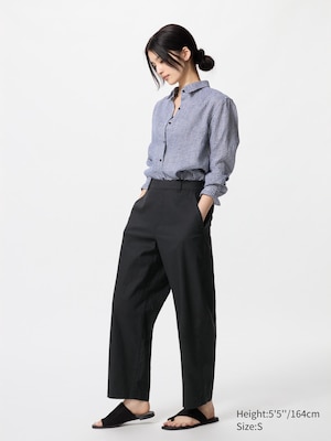Linen Cotton Tapered Pants