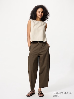 Linen Cotton Tapered Pants