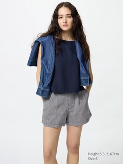 Linen Cotton Shorts | Striped | 2.5"