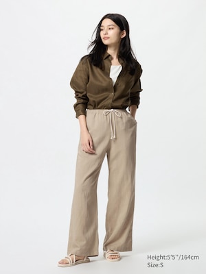 Linen Blend Easy Pants