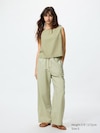 Linen Blend Easy Pants