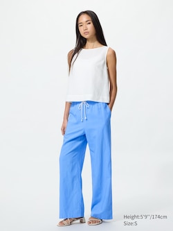 Linen Blend Easy Pants