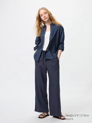 Linen Blend Easy Pants