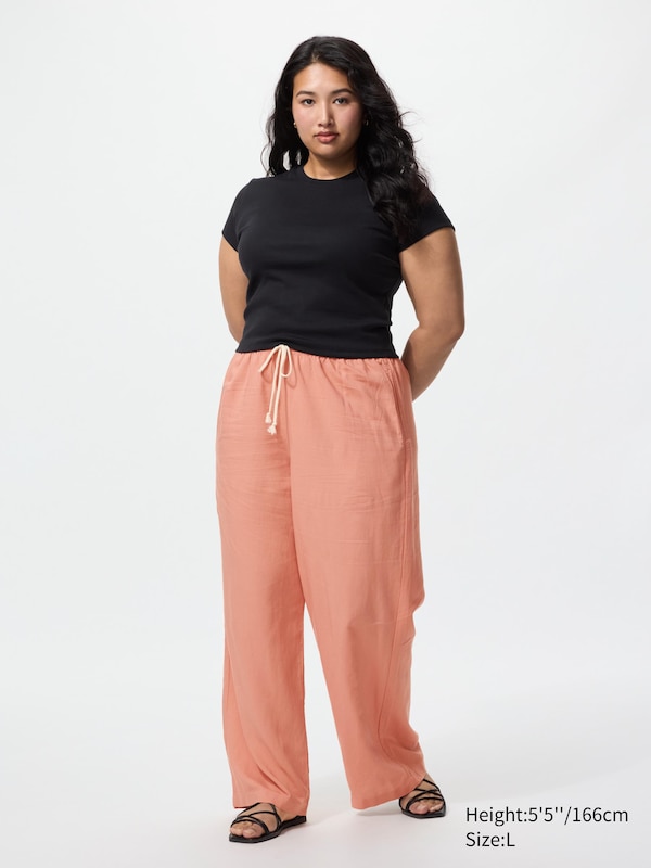 Linen Blend Easy Pants