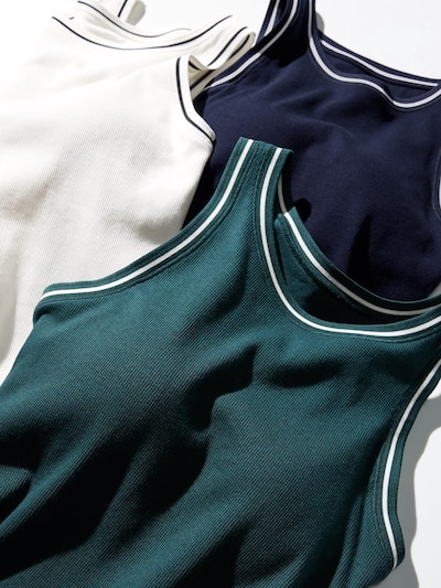 Ribbed Cropped Bra Top | Striped