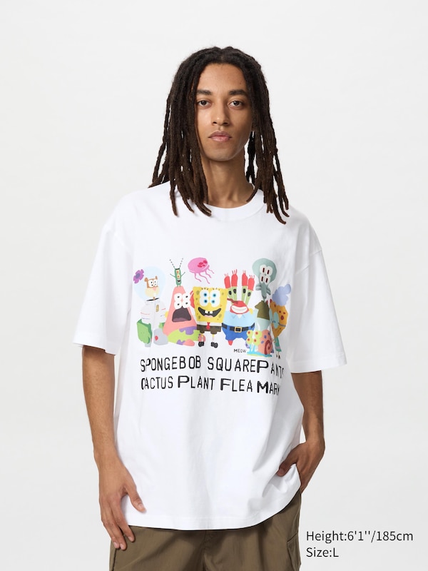 SpongeBob SquarePants Cactus Plant Flea Market UT Graphic T-Shirt