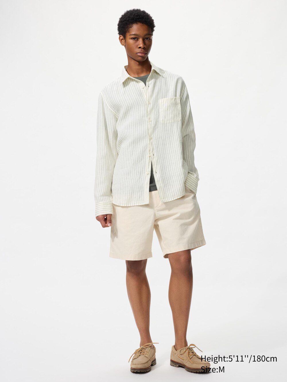 Uniqlo Premium Linen Shirt | Striped — фото 2